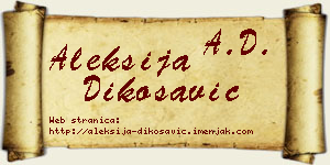 Aleksija Dikosavić vizit kartica